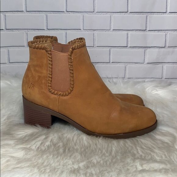 Jack Rogers Pippa Tan Suede Lug Sole Boots Sz 10 - Picture 4 of 6